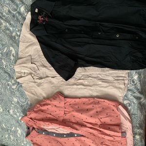 Various button down shirts
